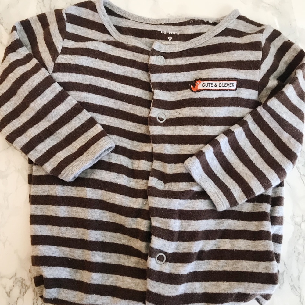 Carter’s Striped Fox Onesie Pajamas with Feet
